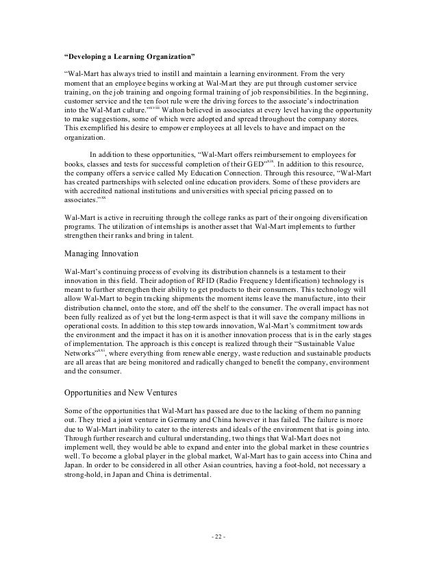 walmart resources and capabilities walmart case study strategic management